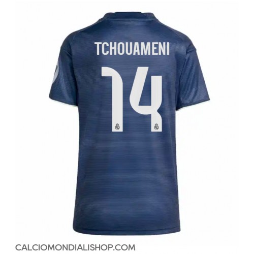 Maglie da calcio Real Madrid Aurelien Tchouameni #14 Seconda Maglia Femminile 2025-26 Manica Corta